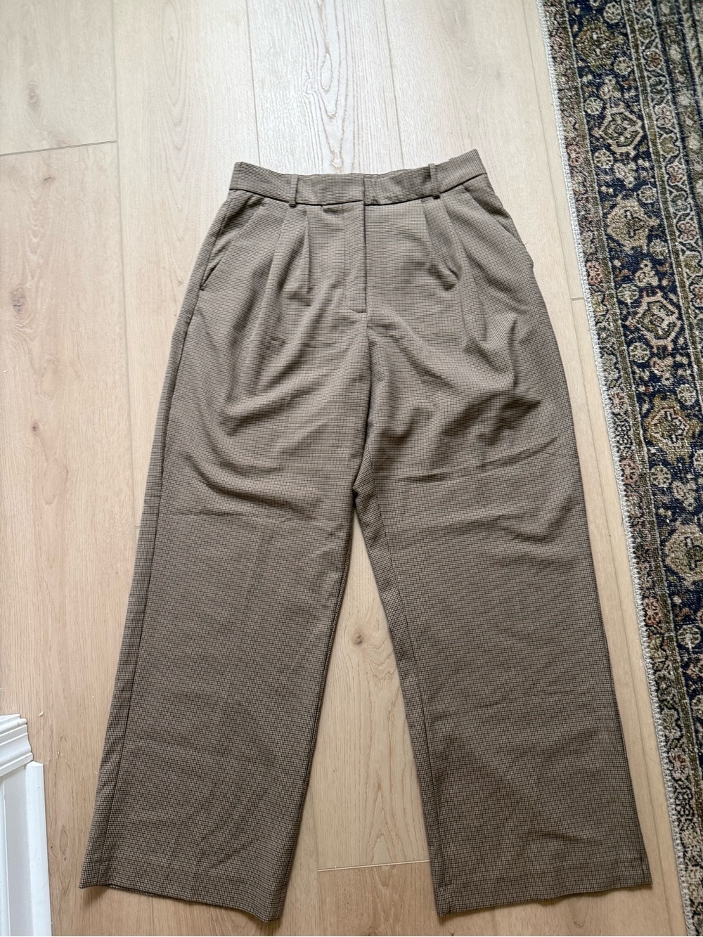 Abercrombie & Fitch Brown Wide-Leg Trousers